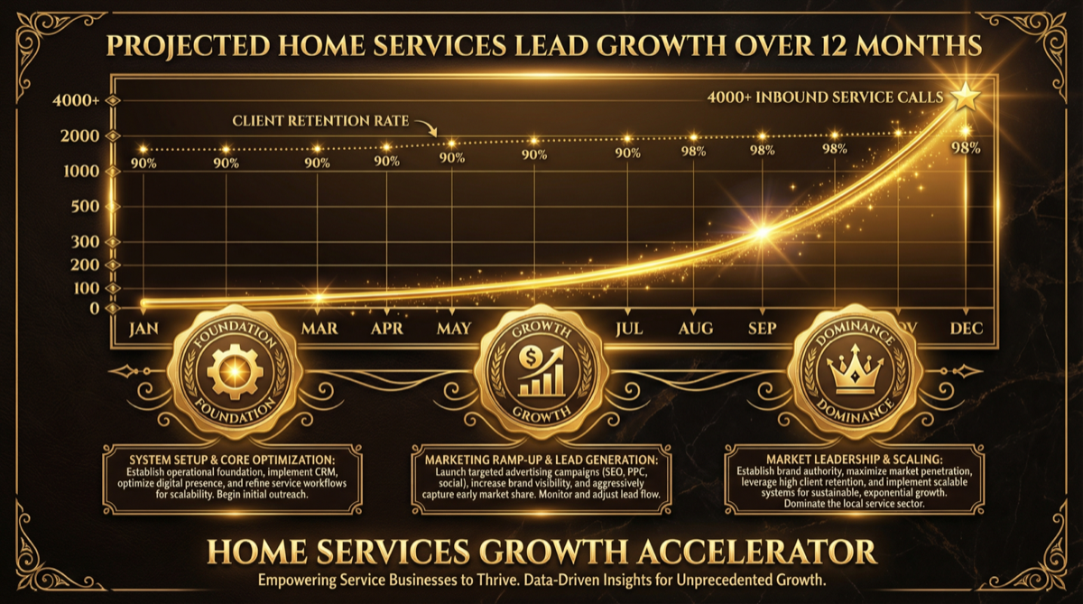 Projected Home Services Lead Growth Over 12 Months
