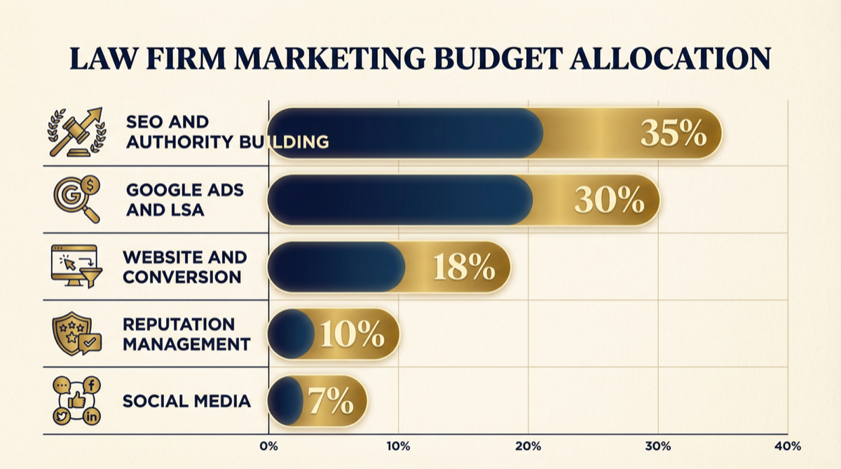 Law firm marketing budget allocation breakdown