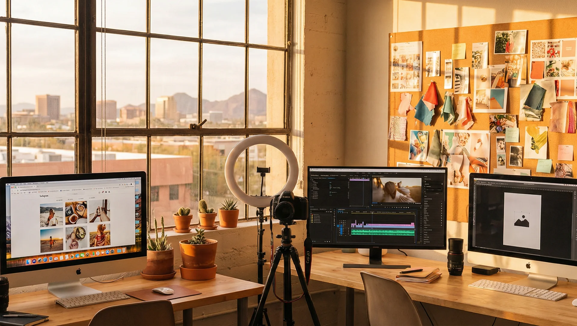Social media marketing workspace