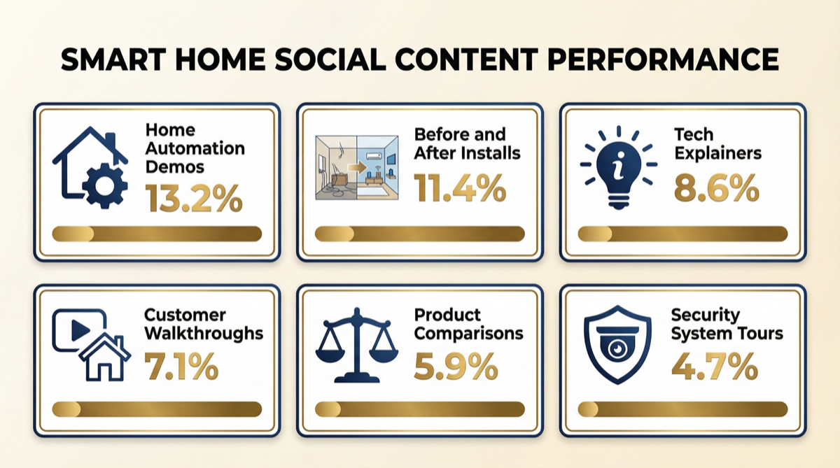 Smart home social media content performance